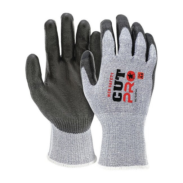 Coated Gloves, Cut Level A4 ,Dipped ,Polyurethane ,Smooth ,L 12 PK