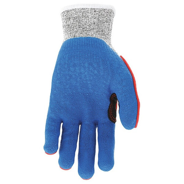 Mcr Safety Coated Gloves, Cut Level A4 ,Dipped ,Latex ,Rough ,XL 12 PK UT1951XL