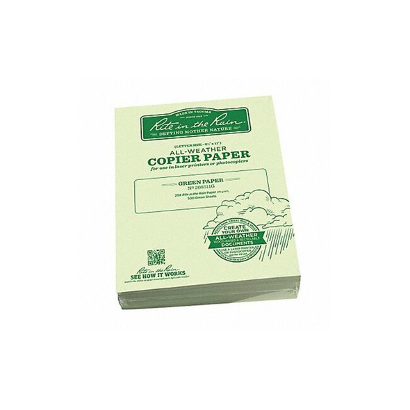 Rite in the Rain Waterproof Laser Paper,20 lb,PK500 208511G Rite in the Rain Waterproof Laser Paper,20 lb,PK500 208511G