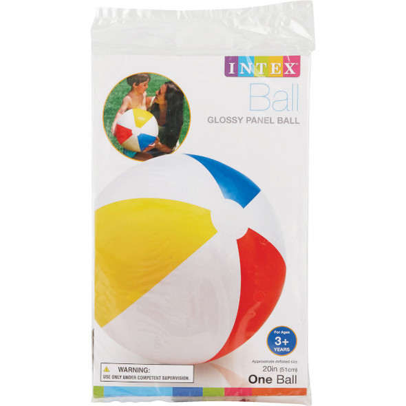 Intex 20 In. Glossy Colored Panel Beach Ball Intex 20 In. Glossy Colored Panel Beach Ball