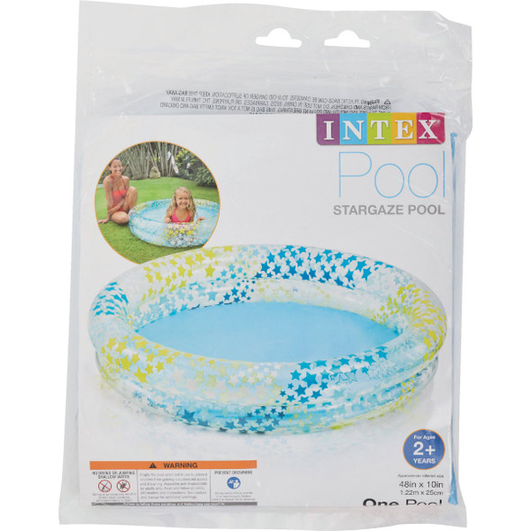 Intex 10 In. D. x 48 In. Dia. Multi-Colored Vinyl Inflatable Circle Fun Pool 59421EP 843369