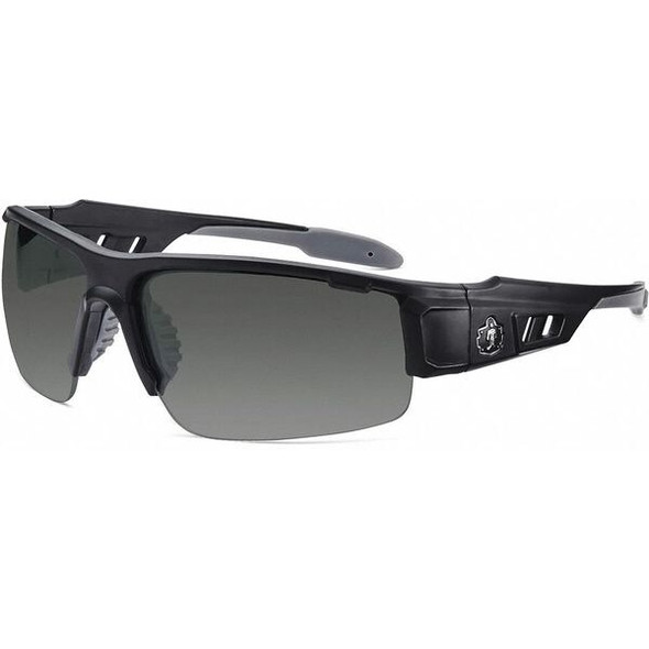 DAGR, Safety Glasses, Uncoated, Smoke Lens, Black Frame, Half-Frame