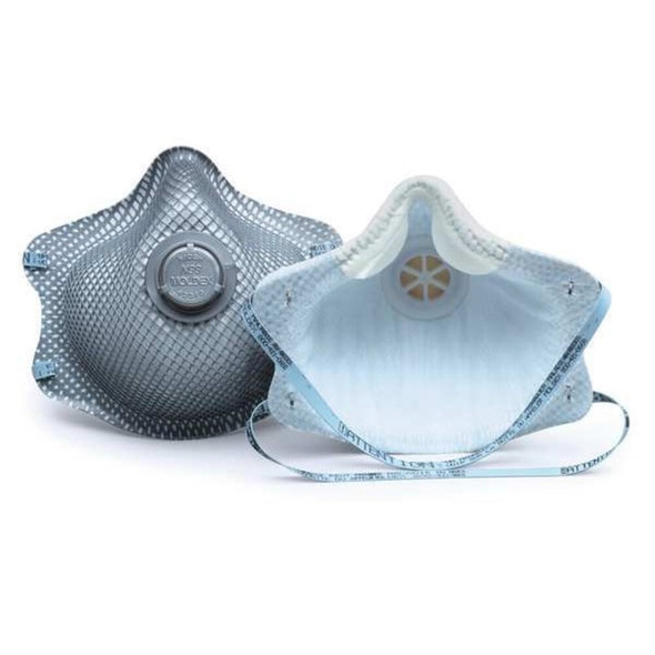 Disposable Respirator, N99, Molded, Dual, Non-Adjustable, Molded Nose Bridge, M  2310