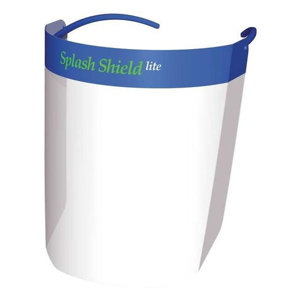Face Shield, Clear Visor, 7 1/2 in Height, Hook-and-Loop Suspension