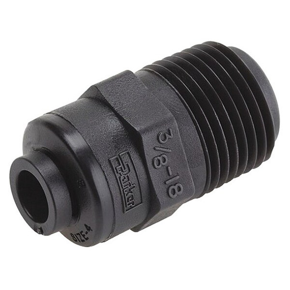 Trueseal Male Connector,1/4 in Tube Size FB4MC2-HBLK