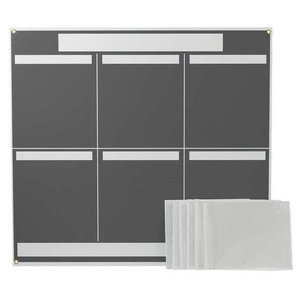 Brady LEAN METRIC BOARD 37.25INX34.25IN GREY 114614 Brady LEAN METRIC BOARD 37.25INX34.25IN GREY 114614