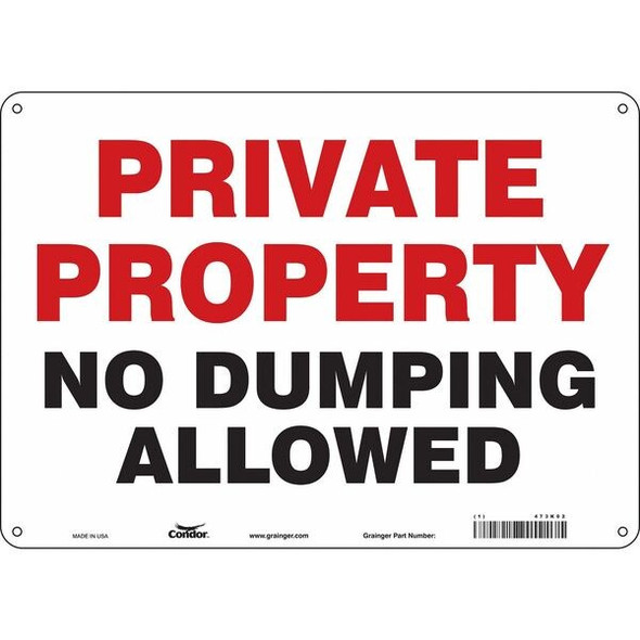 Condor Safety Sign,10 inx14 in,Aluminum 473K02