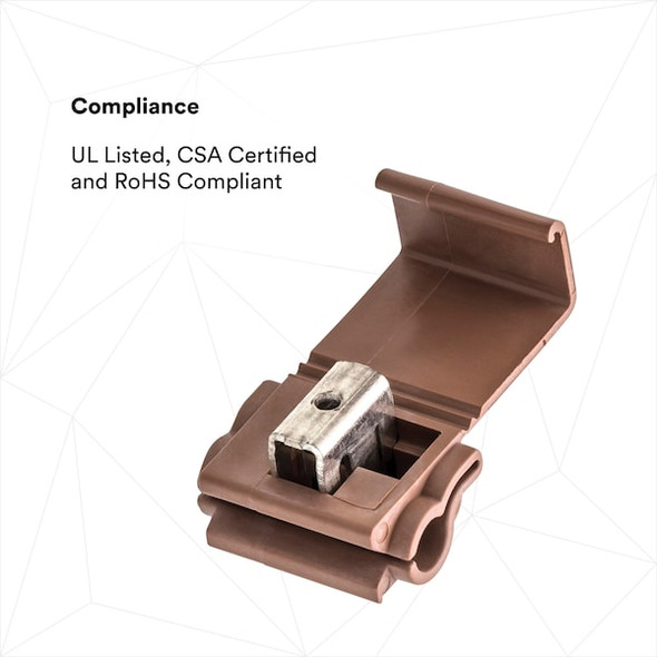 3m InsulDsplConn,Brown,Run Tap,PP,PK100 567 BOX
