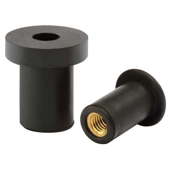 Stanley Engineered Fastening Well Nut,1/4"-20,Rubber,1 3/64 in L,PK10 347068/388
