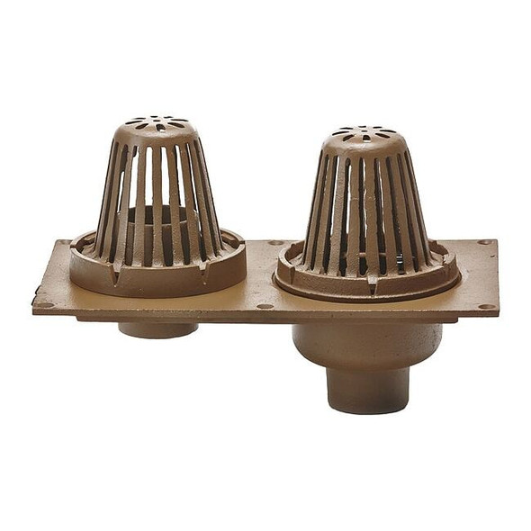 Smith Light Commercial Round Roof Drain, cast iron, 3", No-Hub 148-Y03