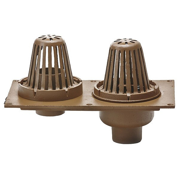 Smith Light Commercial Round Roof Drain, cast iron, 3", No-Hub 148-Y03