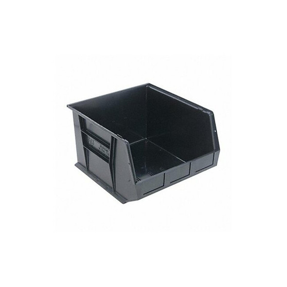 Hang & Stack Storage Bin, Polypropylene, Black, 11 in H, 16 1/2 in W, 18 in L