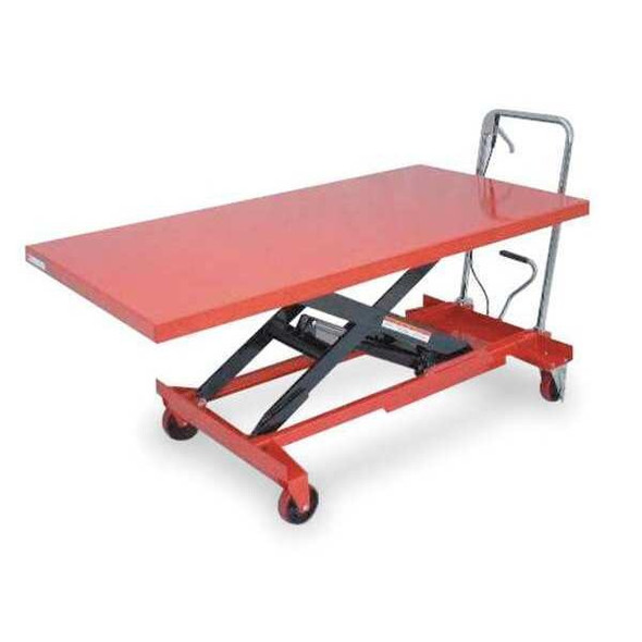 Dayton Scissor Lift Cart, 1000 lb. Cap, 31-1/2"W, 63"L 4ZC18