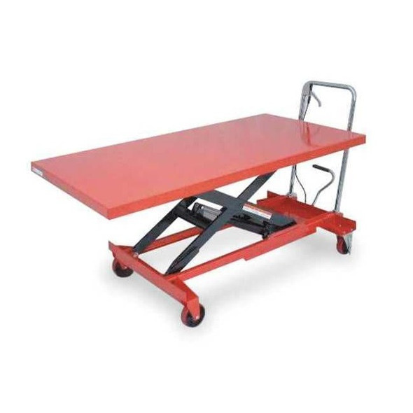 Dayton Scissor Lift Cart, 1000 lb. Cap, 31-1/2"W, 63"L 4ZC18