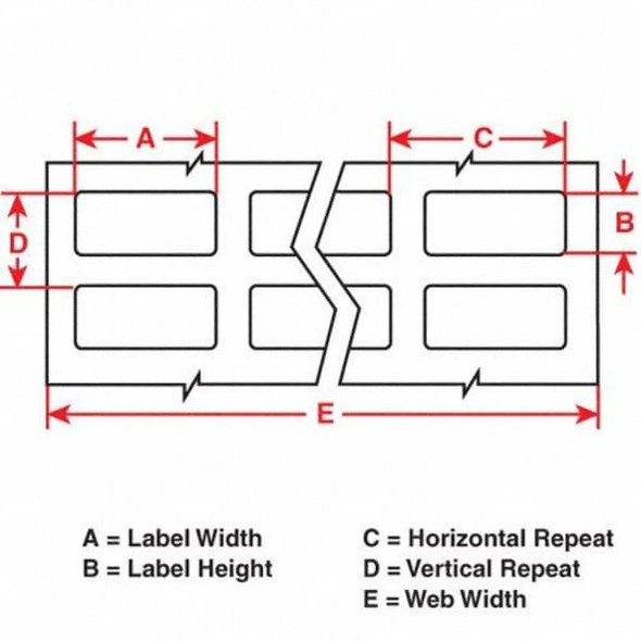 Brady Thermal Transfer Label, White, Labels/Roll: 10,000 THT-3-423-10