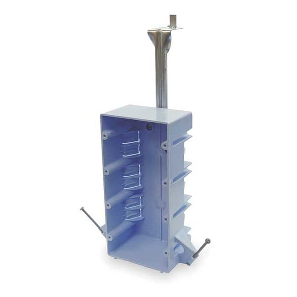 Cantex Electrical Box, 55 cu in, Switch Box Type, 4 Gangs, PVC, Rectangular Shape EZ55QNB