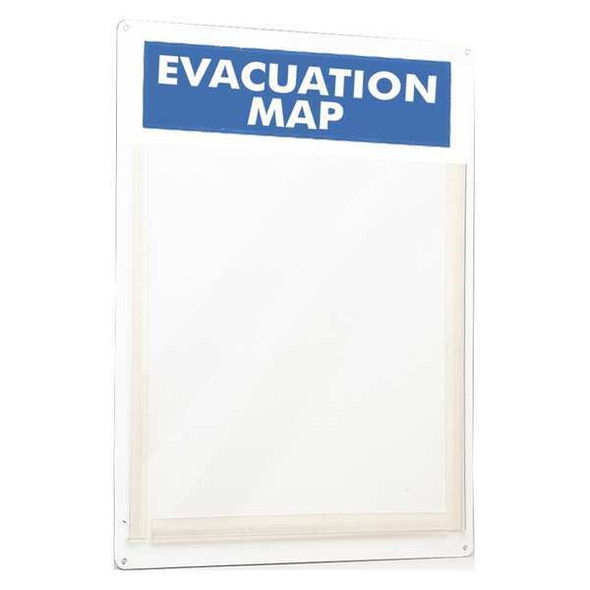 Manufacturer Varies Evacuation Map Holder,15 x 11 In. 45381