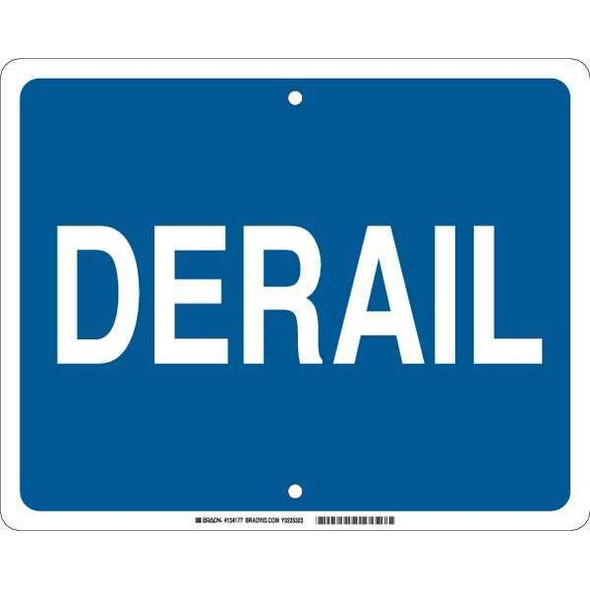 Brady Railroad Sign,12 in x 15 in,Blue,English 134177