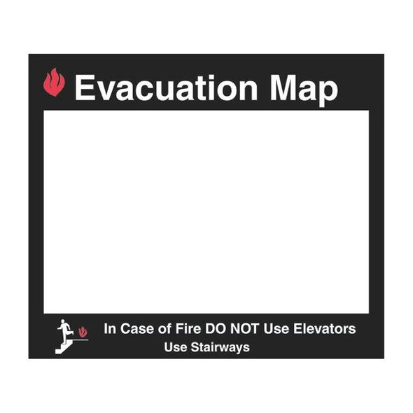 Manufacturer Varies Evacuation Map Holder,Black; Clear; Red 102851