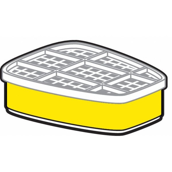 3m Cartridge, 6000, Yellow, Bayonet, 3M(TM) Half and Full Respirators 6003