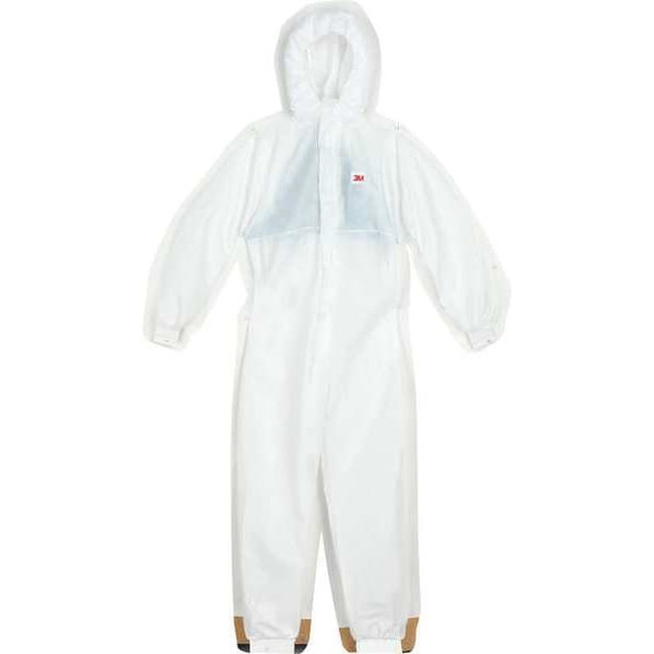 3m Hooded Disposable Coveralls, Xl, White, SMMMS 4520-XL