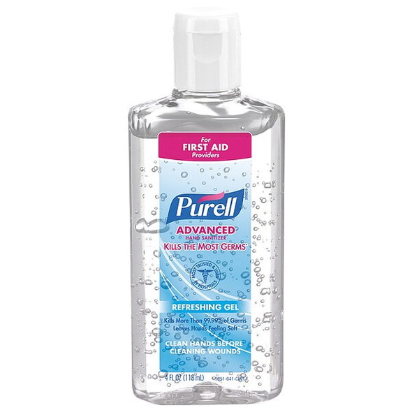 Purell Advanced Hand Sanitizer Gel, 4oz Bottle, PK24 9651-24