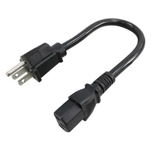 Manufacturer Varies Power Cord,5-15P,SJT,1 ft.,Blk,15A,14/3 5XFL5ID