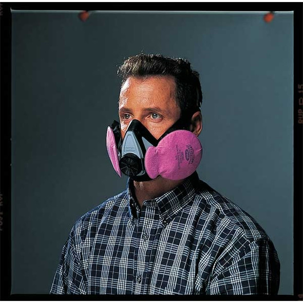 Msa Safety Half Mask Respirator, Advantage 200 LS Series, Bayonet, Single Neckstrap, Blue, M 815444