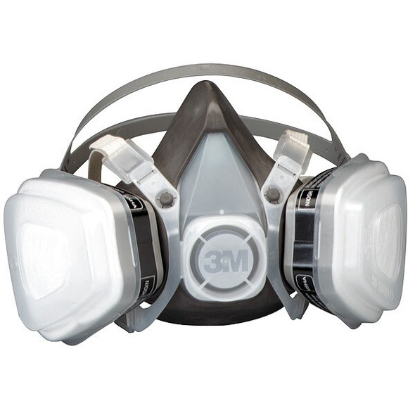 3m Half Mask Respirator Kit,M,Gray 52P71