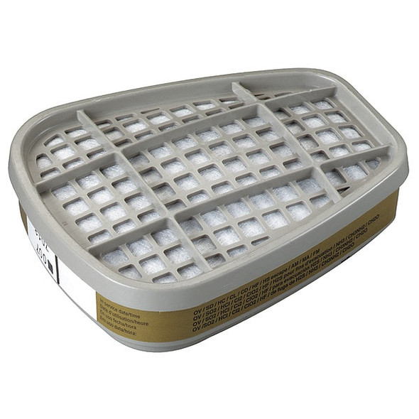 3m Cartridge, 6000, Black, Olive, Bayonet, 3M(TM) Half and Full Respirators 6005