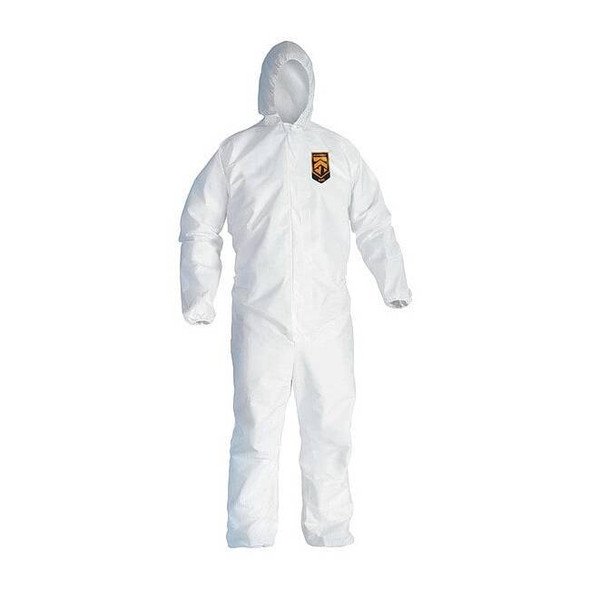 Kleenguard Liq Parti Covall Hood ZipFrnt Elas WrisAnkl WHT XL 25/Cs 44324