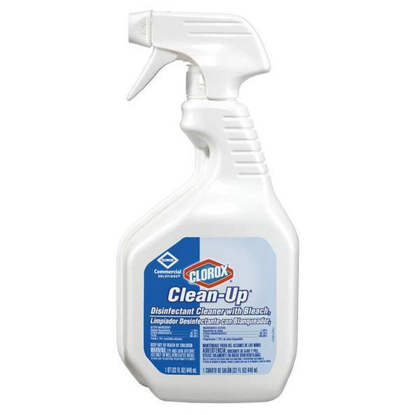 Clorox Disinfectant Cleaner, 32 oz. Trigger Spray Bottle, Unscented, Clear, 9 PK 35417