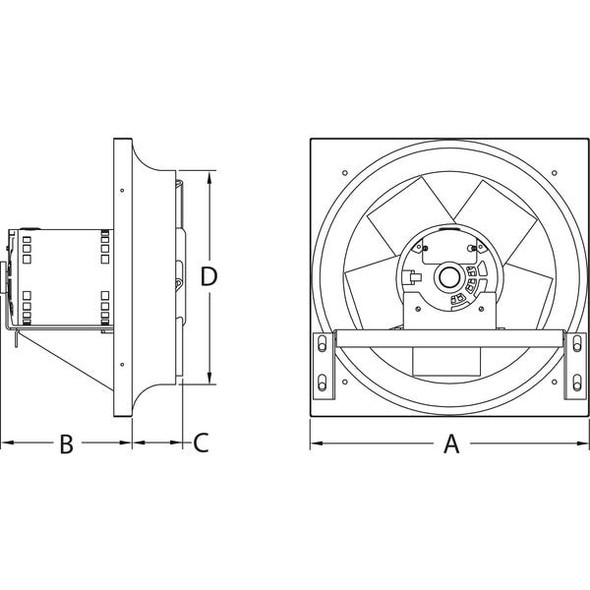 Dayton Exhaust Fan,16 In,2847 CFM 10D964