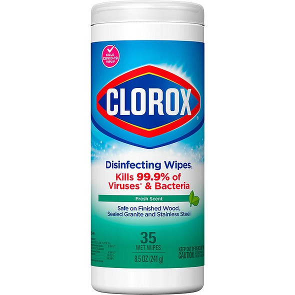 Clorox Disinfecting Wipes, 7 x 8", 12 Pack, 35 Wipes/ Pack 01593