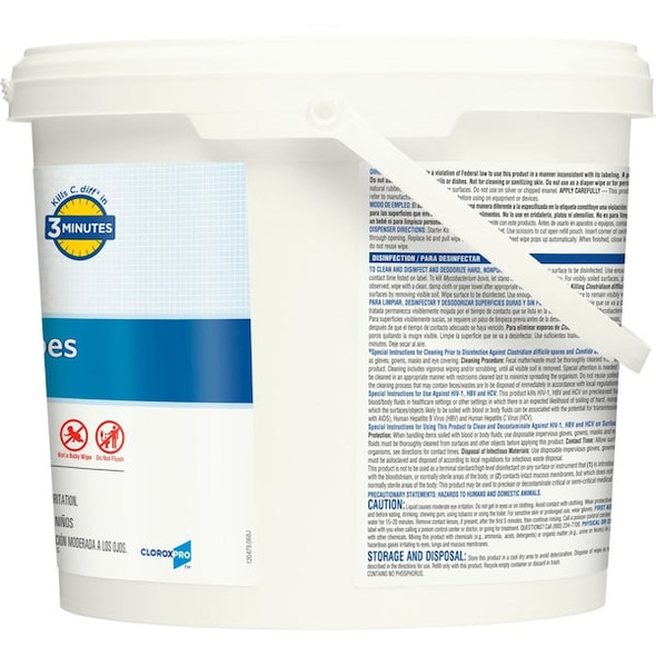 Clorox Germicidal Disinfecting Wipes, 12 x 12", 2 Pack, 110 Wipes/ Pack 30358