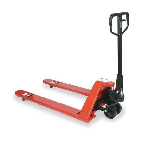 Dayton Pallet Jack, 64 in, 21 in, Red, 4400 lb 2ZE63