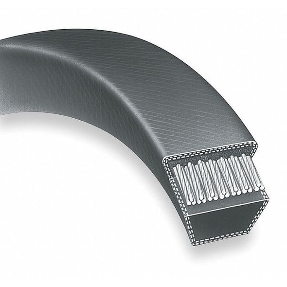 Dayton 5L890 FHP V-Belt, 89 in Outside Length, 21/32 in Top Width, 3/8" Thickness, 1 Ribs 3GWF4