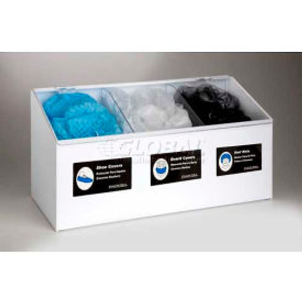 Horizon Mfg. 3-Compartment Hair Net/Beard Cover/Shoe Cover/Arm Protector Dispens
