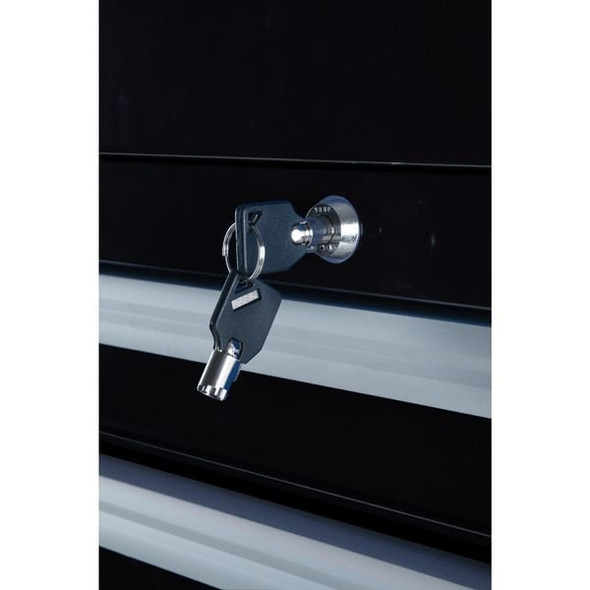 Westward WESTWARD Top Chest, 6-Drawers, Powder Coated Black, 26" W x 16.5" D x 18.5" H 32H834