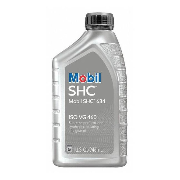 Mobil Gear Oil, Bottle, 1 qt, SHC 634, 460, Orange 123018