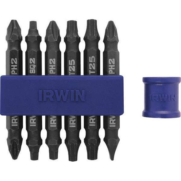 Irwin DriverBitSet,5pcs,Steel,Shank:1/4" IWAF32DEMIX6