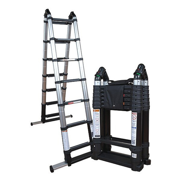 Aluminum Telescoping Extension Ladder, 300 lb Load Capacity