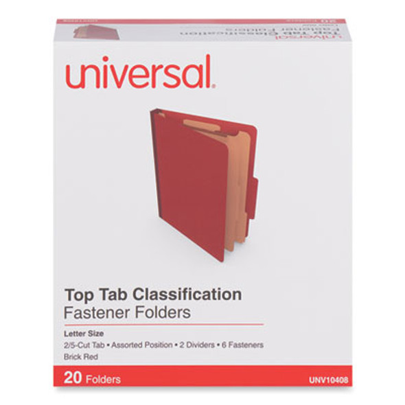 Universal® FOLDER,CLASS,LTR,20,BCRD UNV10408