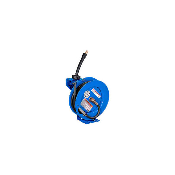 Global Industrial Spring Retractable Steel Hose Reel w/ 3/8"" x 25'L Hose 300 PS
