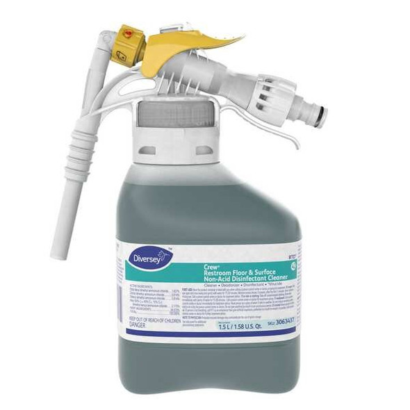 Diversey Bathroom Cleaner, 1.5L Hose End Connection Bottle, 2 PK 3063437