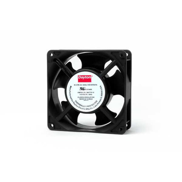 Dayton Standard Square Axial Fan, 115V AC, PBT Plastic, 4 11/16 in W. 55VD27