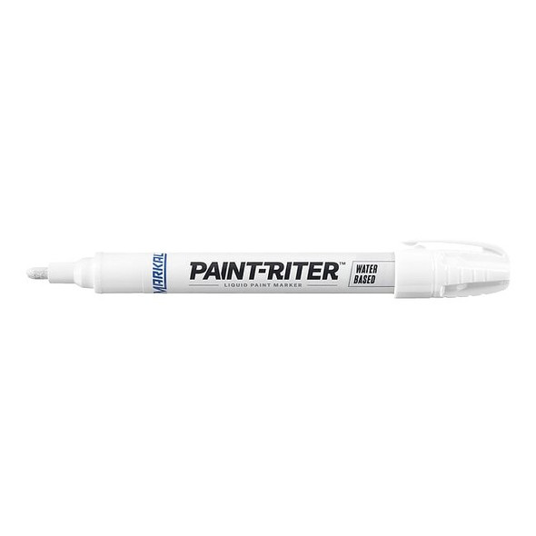 Markal Paint Marker, Medium Tip, White Color Family, Paint 97400G