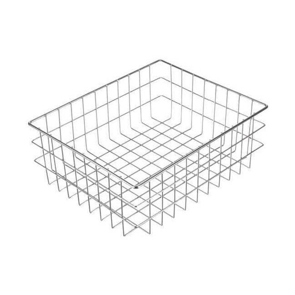 Marlin Steel Wire Products Rectangular Storage Basket, Steel, Silver 00279001-12