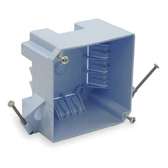 Cantex Electrical Box, 32 cu in, Square Box Type, 2 Gangs, PVC, Square Shape EZ32XNR