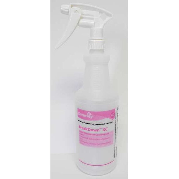 Diversey 32 oz. Clear, Preprinted Trigger Spray Bottle, PK12 130262